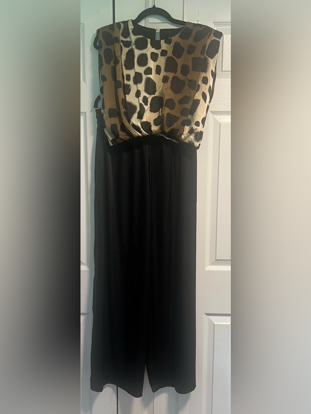 Aakaa Leopard Print Top & Wide-Leg Pant Set